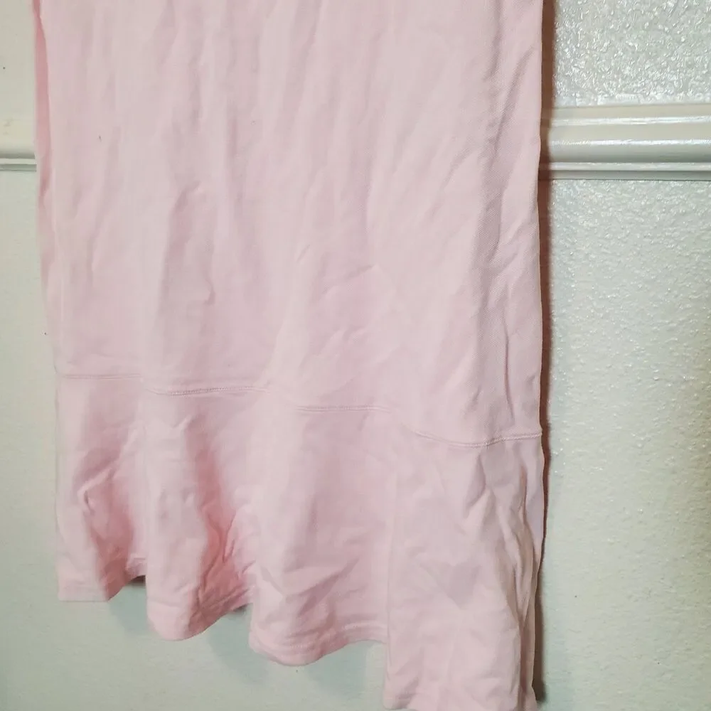 Lacoste Sport Tennis Dress Boat Neck Sleeveless Pink‎ Womens Sz 46 US XL